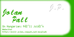 jolan pall business card